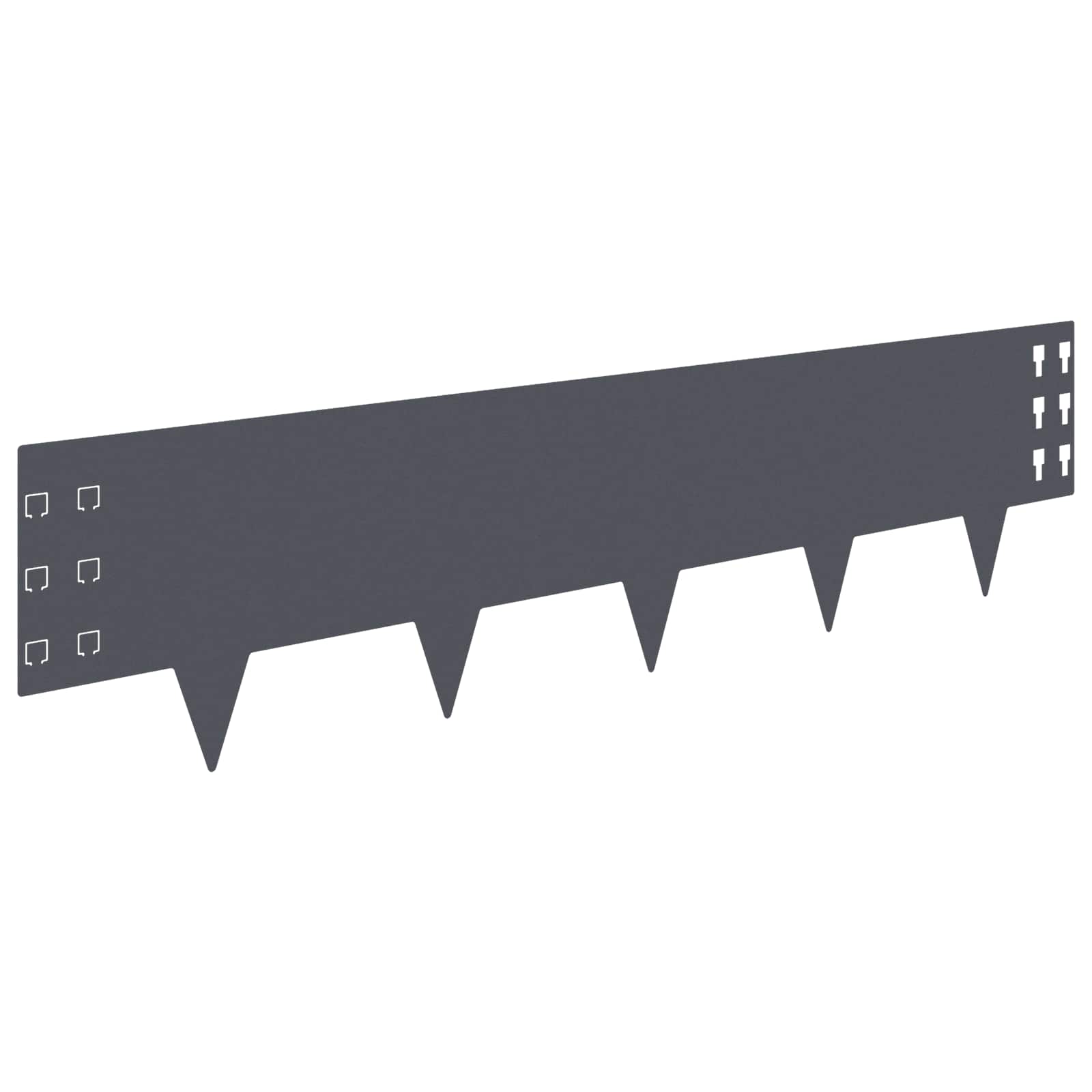 Ograda oko Travnjaka 30 pcs 100 x 25 cm Čelik Antracit
