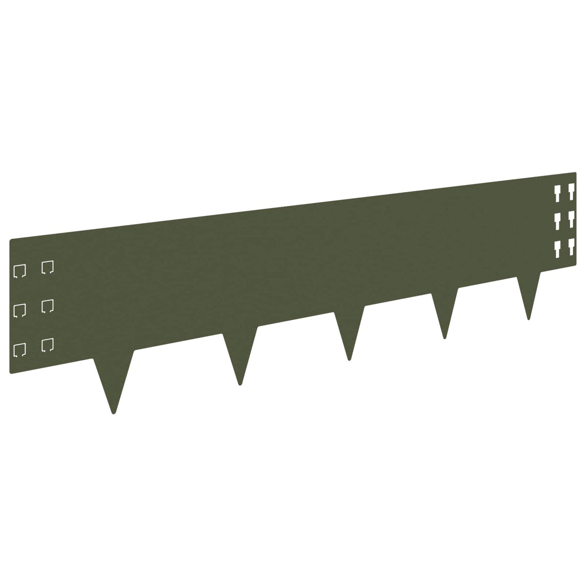 Ograda oko Travnjaka 10 pcs 100 x 25 cm Čelik Maslinastozelena