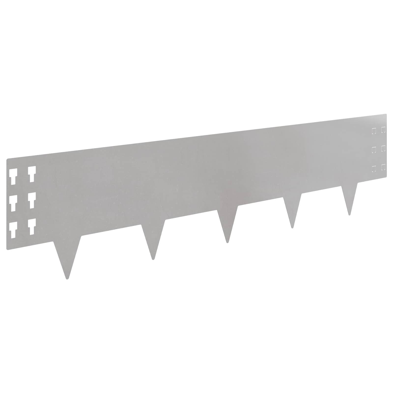 Ograda oko Travnjaka 20 pcs 100 x 25 cm Čelik Srebrna