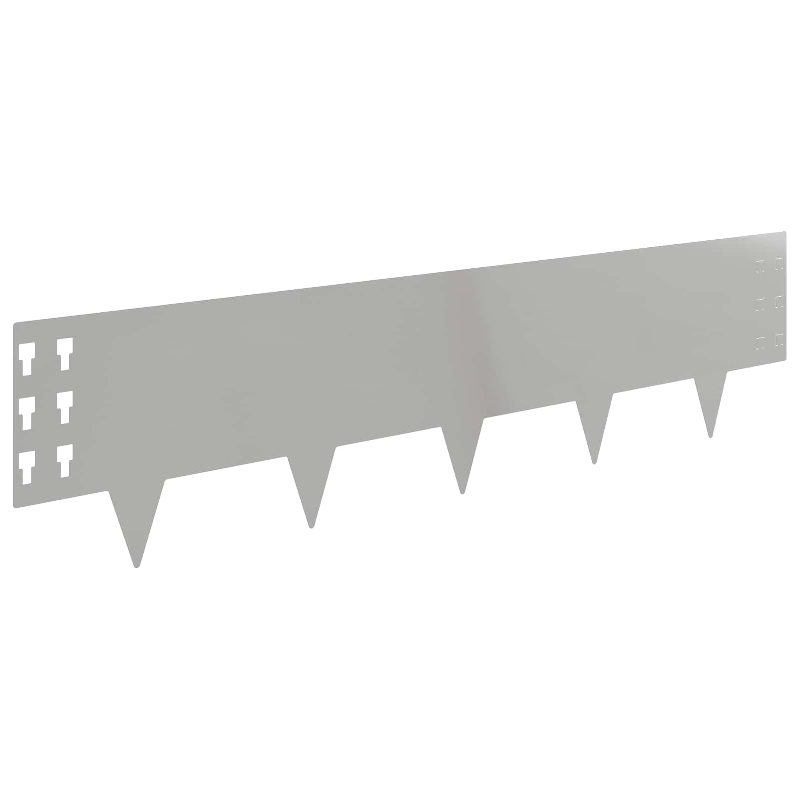 Ograda oko Travnjaka 10 pcs 100 x 25 cm Čelik Srebrna
