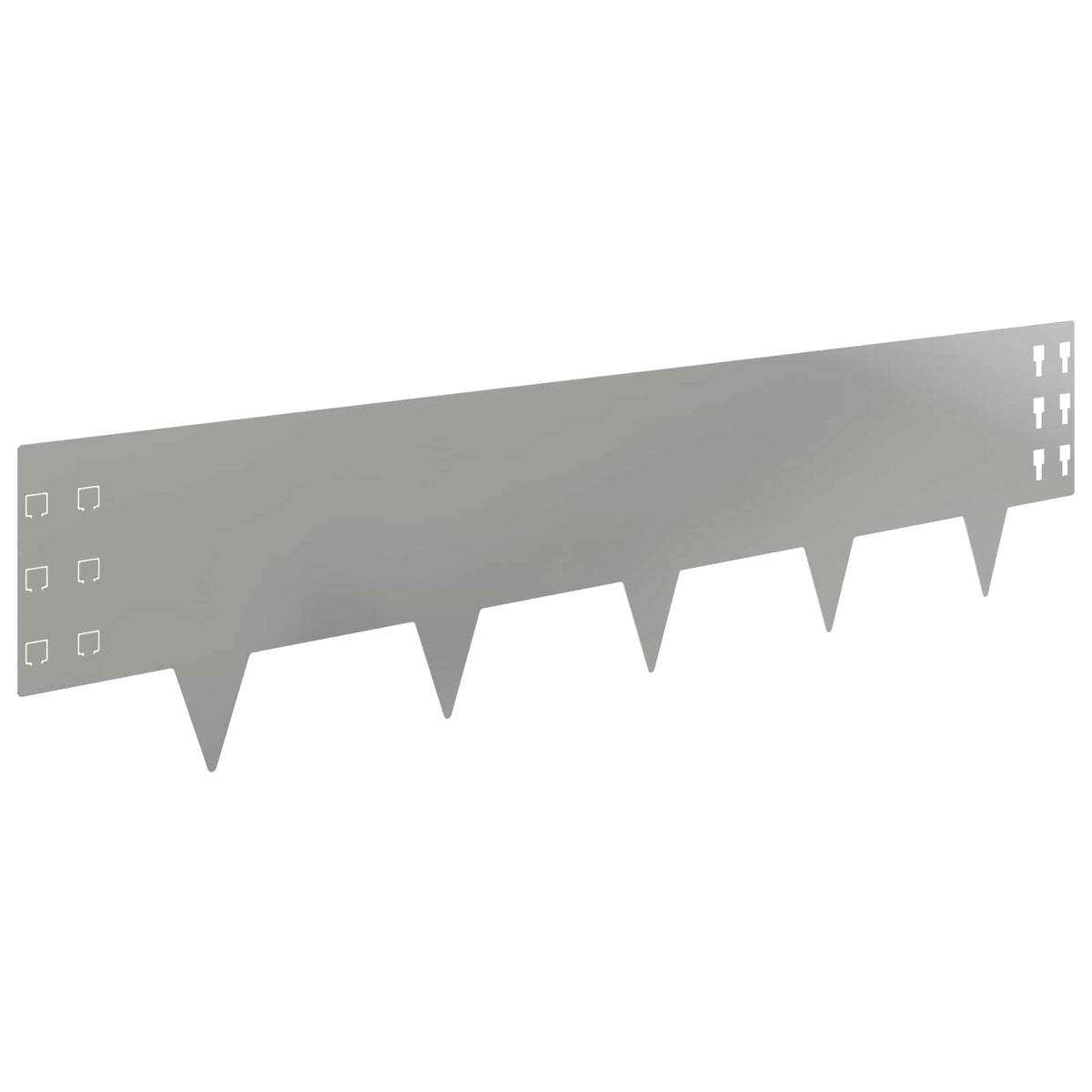 Ograda oko Travnjaka 20 pcs 100 x 25 cm Čelik Srebrna