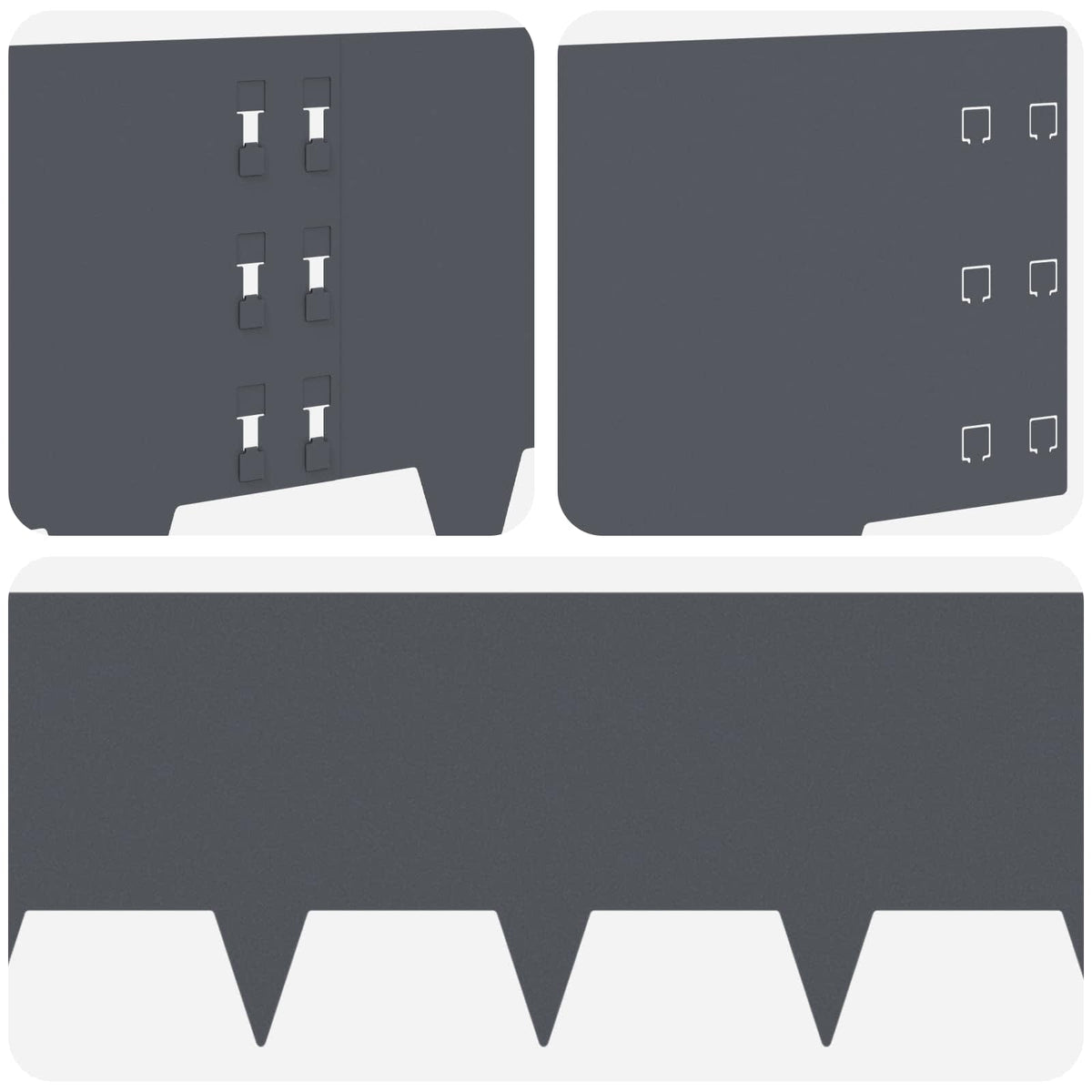 Ograda oko Travnjaka 30 pcs 100 x 30 cm Čelik Antracit