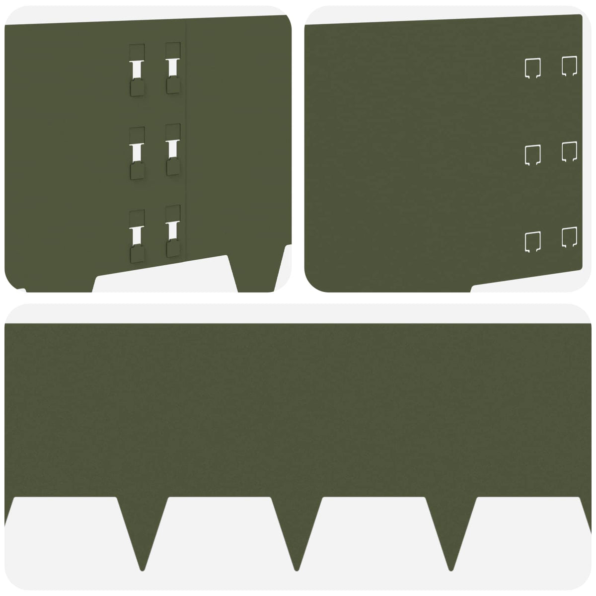 Ograda oko Travnjaka 30 pcs 100 x 30 cm Čelik Maslinastozelena