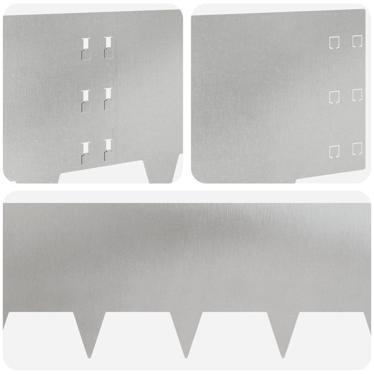 Ograda oko Travnjaka 10 pcs 100 x 30 cm Čelik Srebrna