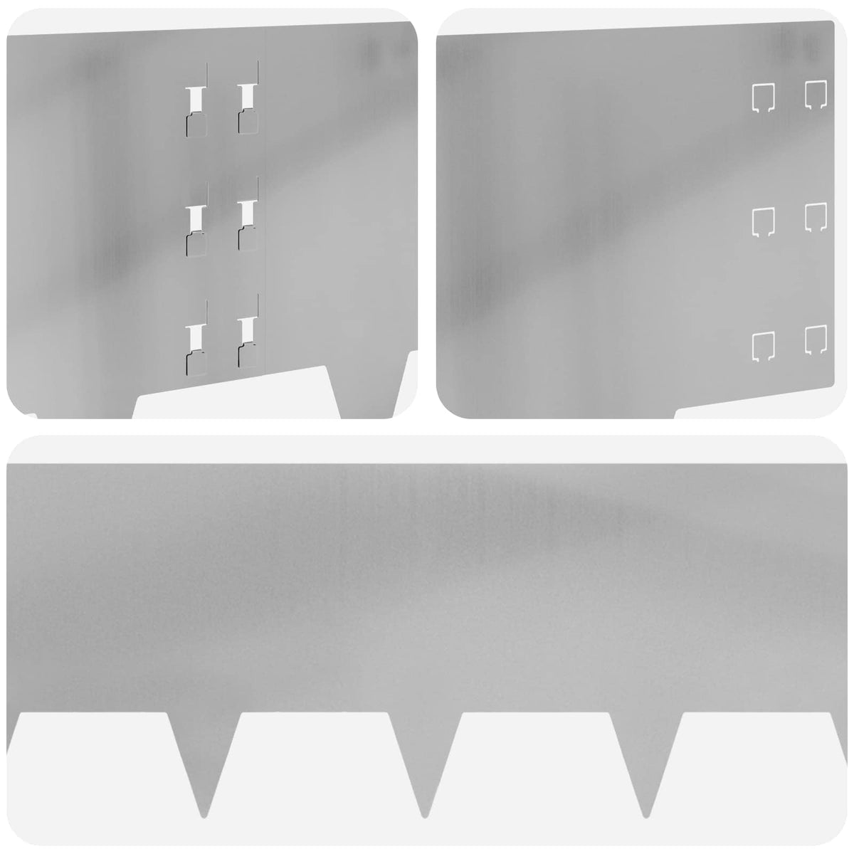 Ograda oko Travnjaka 10 pcs 100 x 30 cm Čelik Srebrna