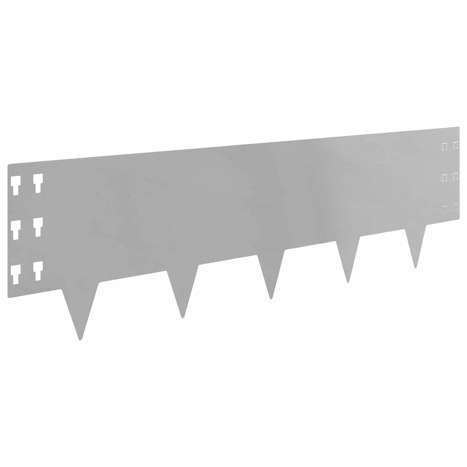 Ograda oko Travnjaka 20 pcs 100 x 30 cm Čelik Srebrna