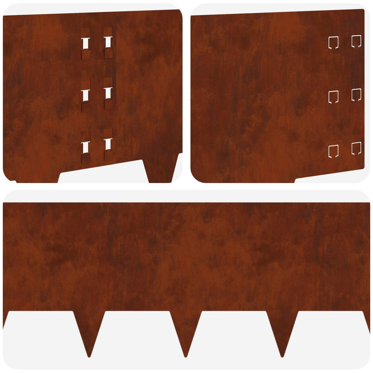 Ograda oko Travnjaka 30 pcs 100 x 30 cm Čelik Rđa