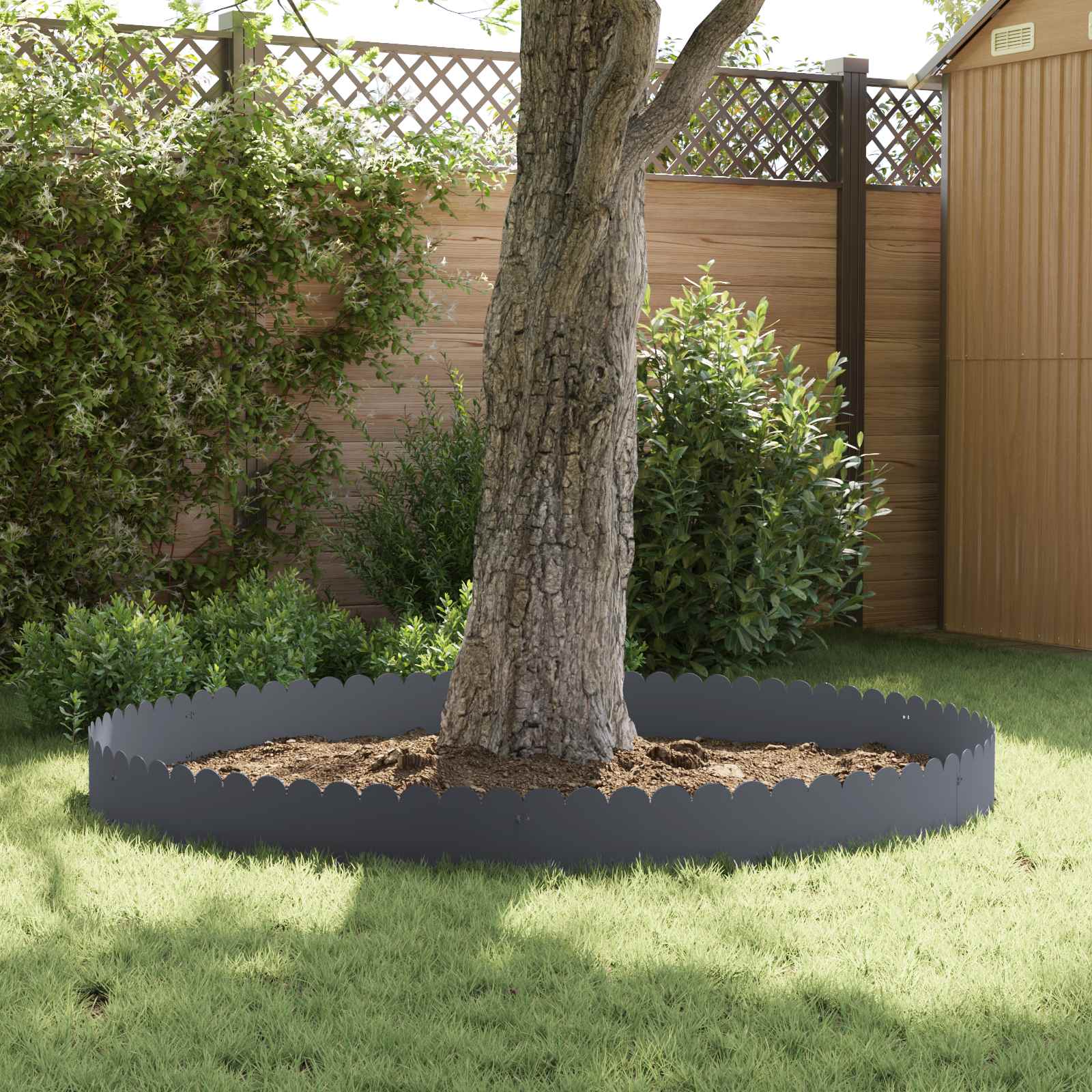 Ograda oko Travnjaka 30 pcs 103 x 25 cm Čelik Antracit