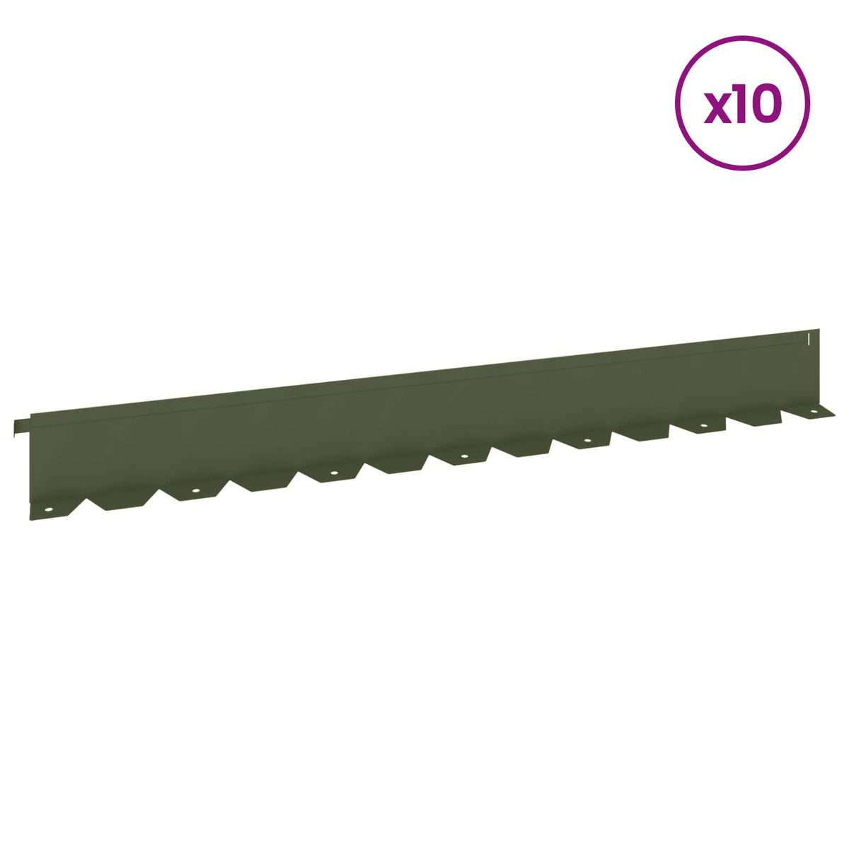 Ograda oko Travnjaka 10 kom. 102 x 10 x 4 cm Čelik