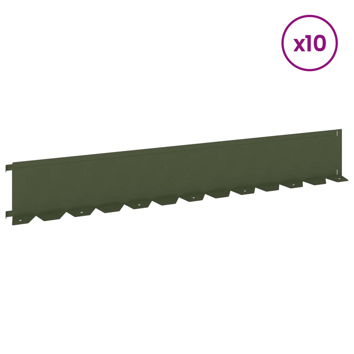 Ograda oko Travnjaka 10 pcs 102 x 15 x 4 cm Čelik