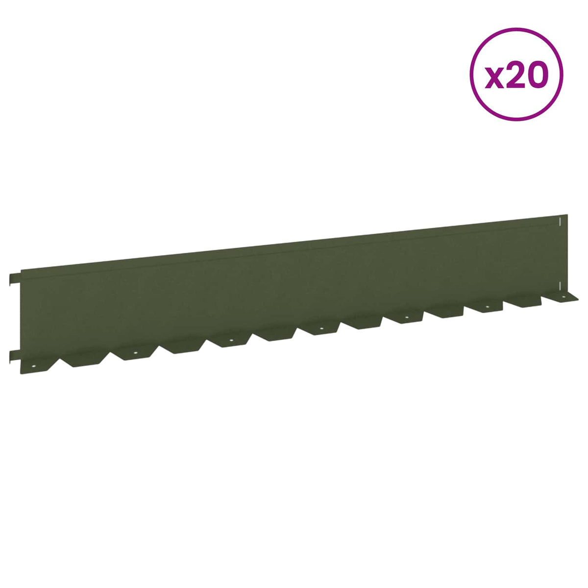 Ograda oko Travnjaka 20 pcs 102 x 15 x 4 cm Čelik