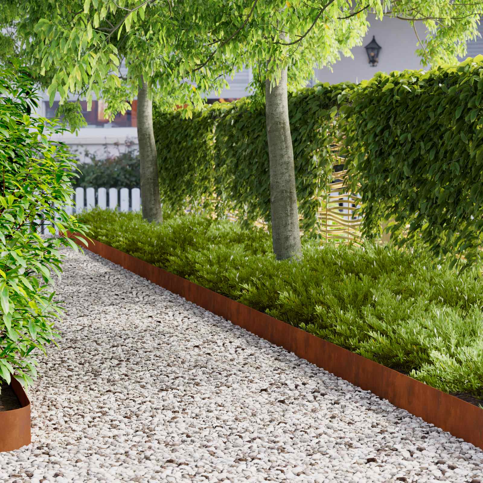Ograda oko Travnjaka 50 pcs 100 x 12 cm Čelik Rđa