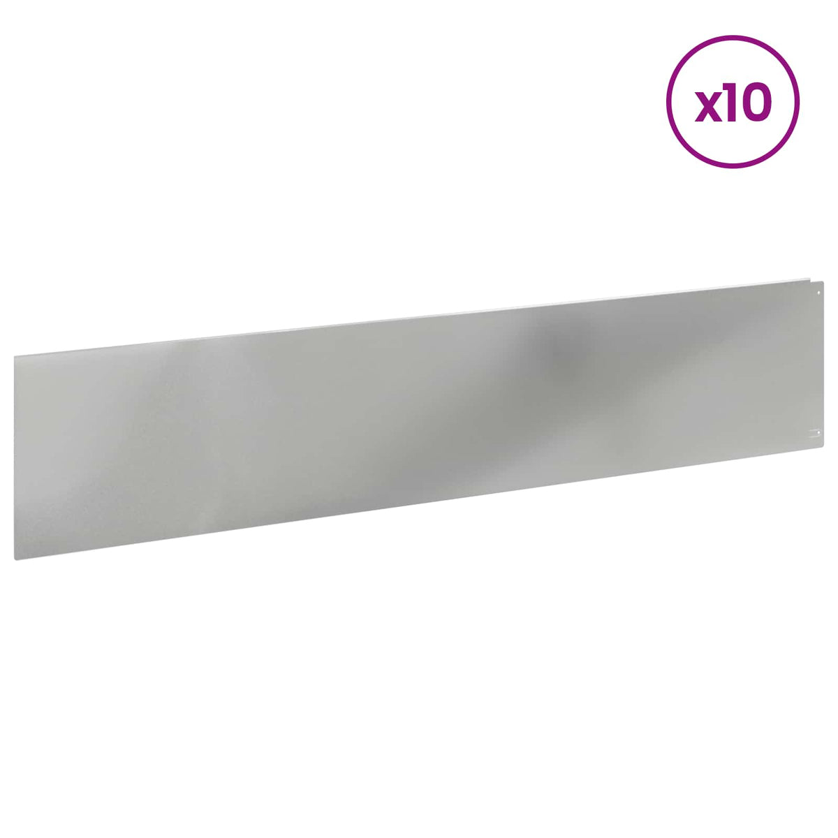 Ograda oko Travnjaka 10 pcs 100 x 22 cm Čelik Srebrna