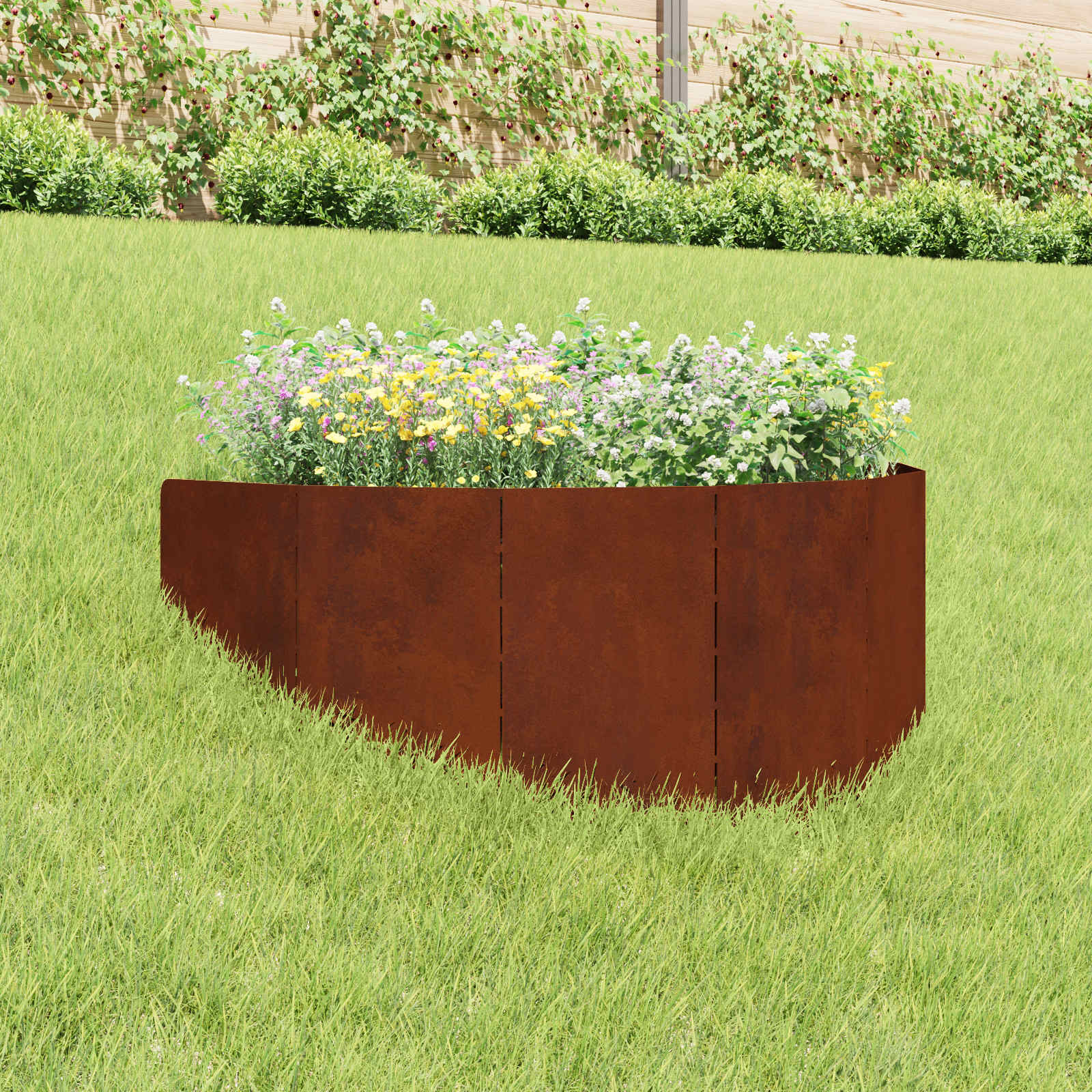 Ograda oko Travnjaka 100 x 45 cm Čelik Rđa