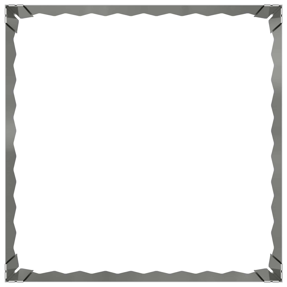 Ograda oko Travnjaka 4 pcs 60 x 60 x 20 cm Čelik Srebrna
