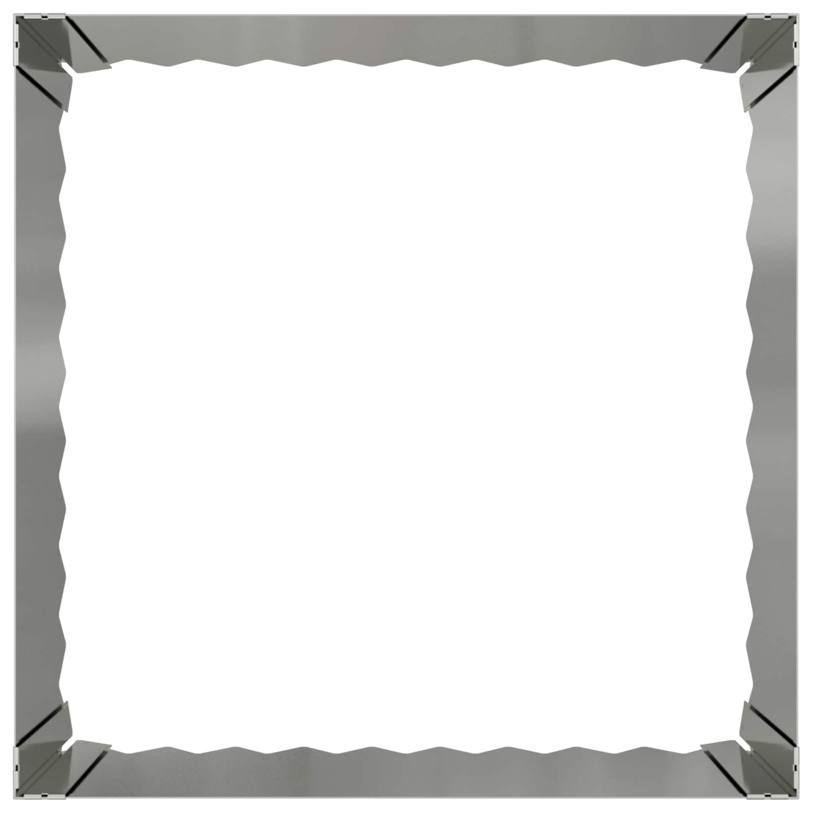 Ograda oko Travnjaka 4 pcs 60 x 60 x 35 cm Čelik Srebrna