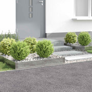 Ograda oko Travnjaka 4 pcs 100 x 60 x 20 cm Čelik Srebrna