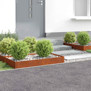 Ograda oko Travnjaka 4 pcs 100 x 60 x 20 cm Čelik Rđa