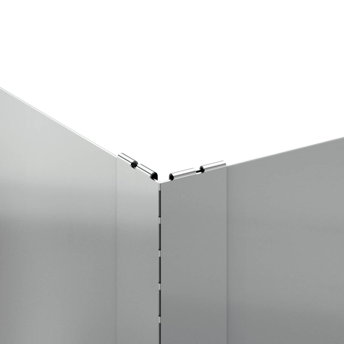 Ograda oko Travnjaka 4 pcs 100 x 100 x 20 cm Čelik Srebrna