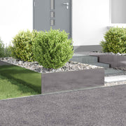Ograda oko Travnjaka 4 pcs 100 x 100 x 35 cm Čelik Srebrna