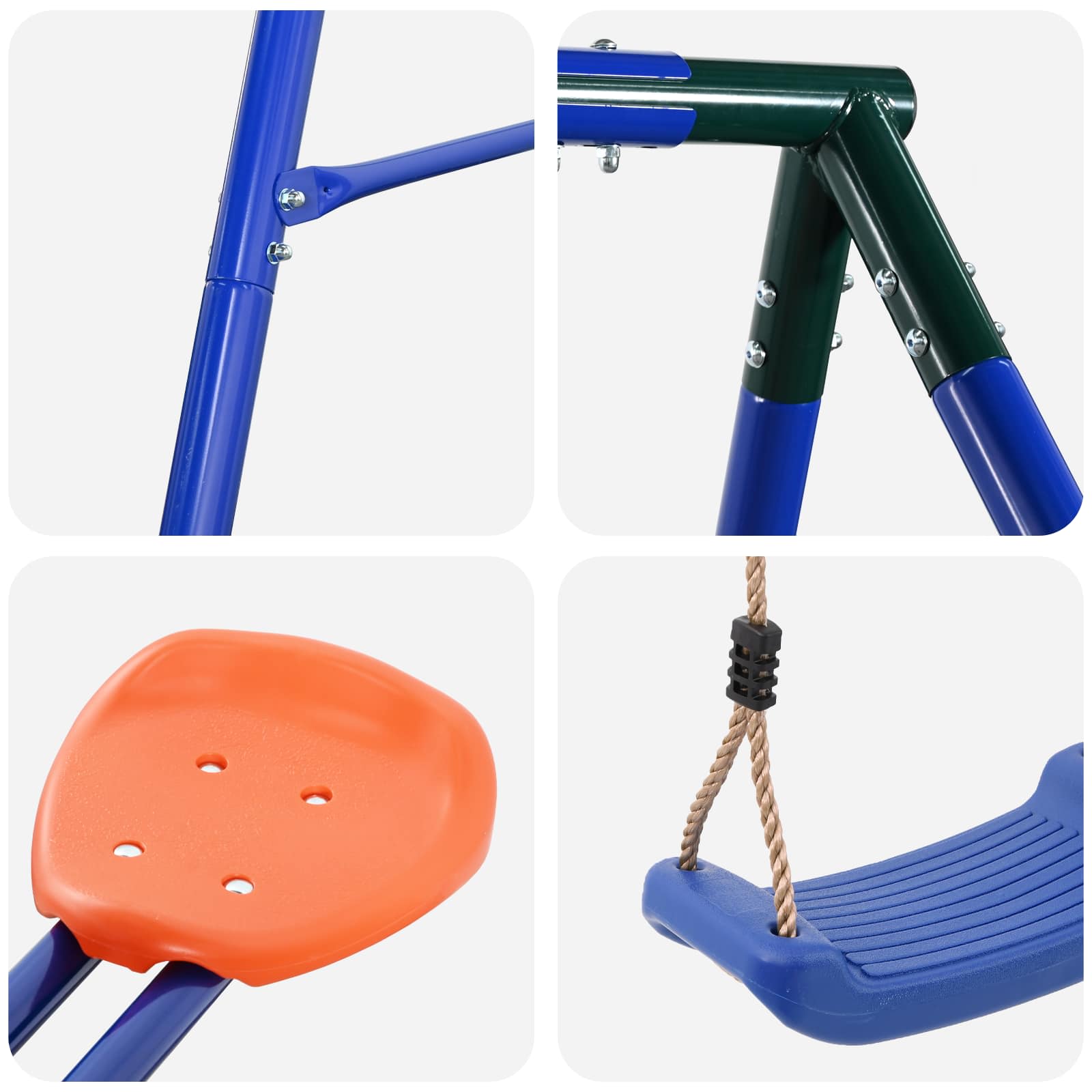 Set vanjskih ljuljački Šareni 330 x 185 x 185 cm Čelik i PE