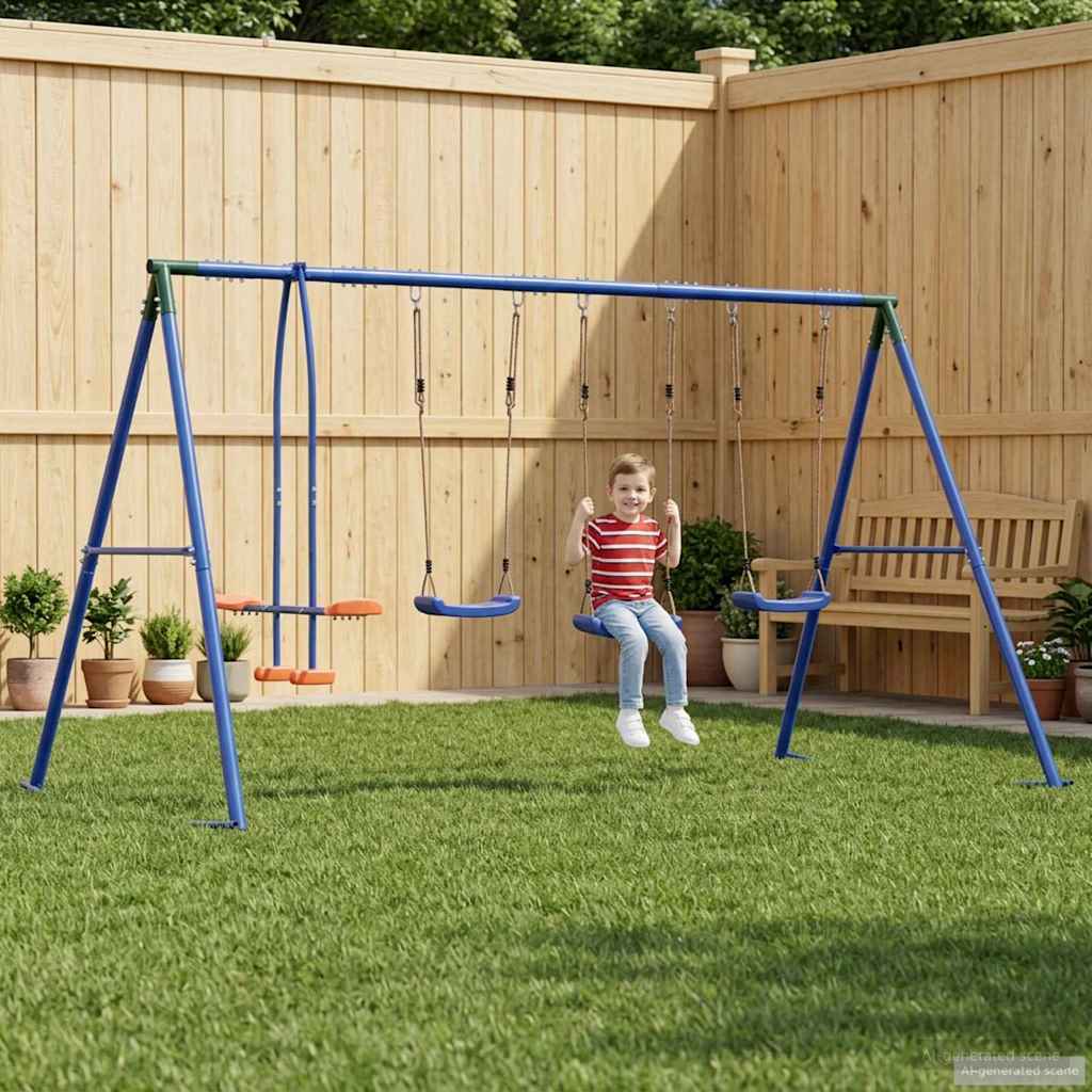 Set vanjskih ljuljački Šareni 330 x 185 x 185 cm Čelik i PE