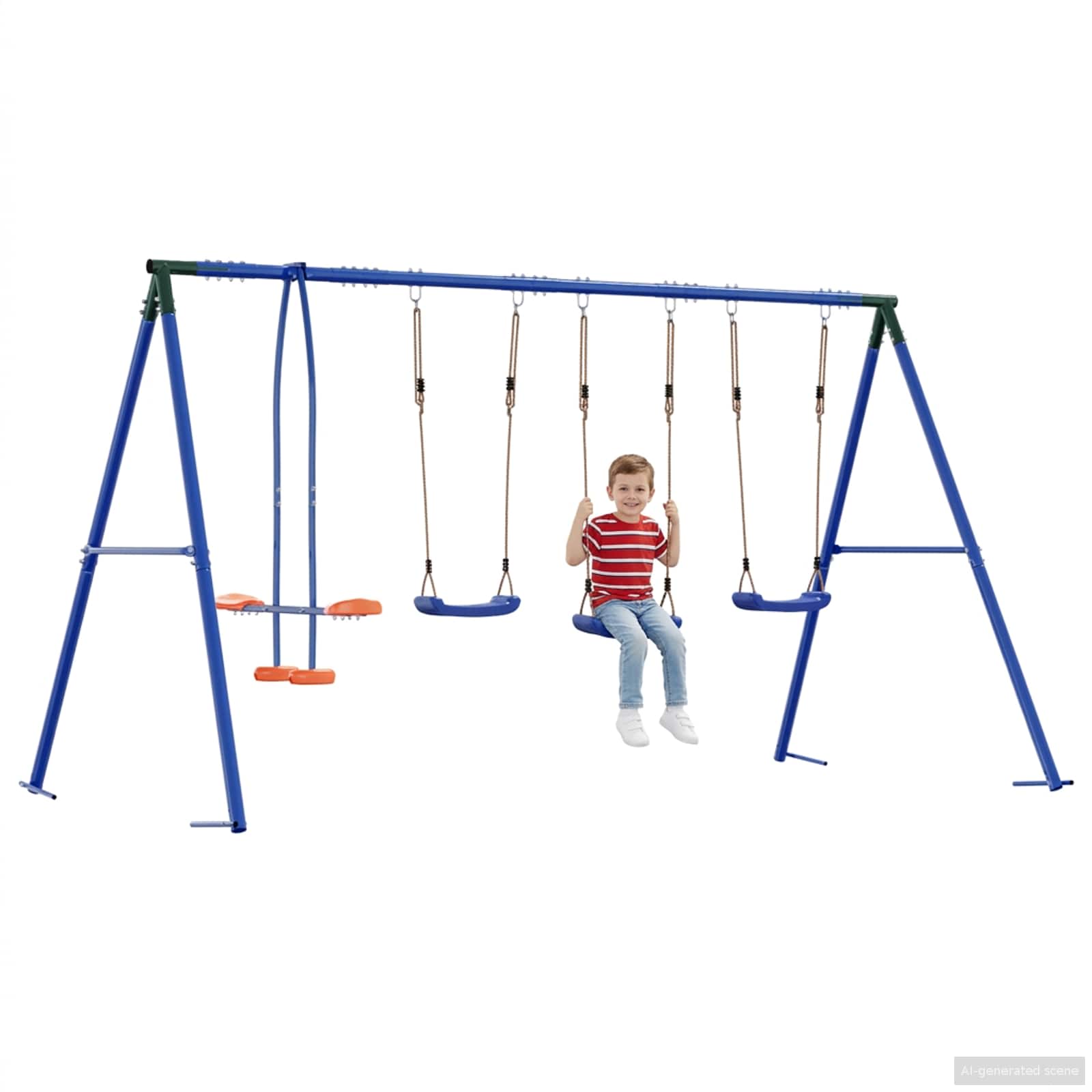 Set vanjskih ljuljački Šareni 330 x 185 x 185 cm Čelik i PE