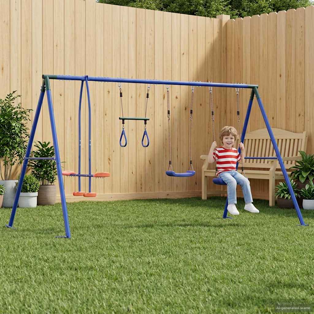 Set vanjskih ljuljački Šareni 330 x 185 x 185 cm Čelik i PE