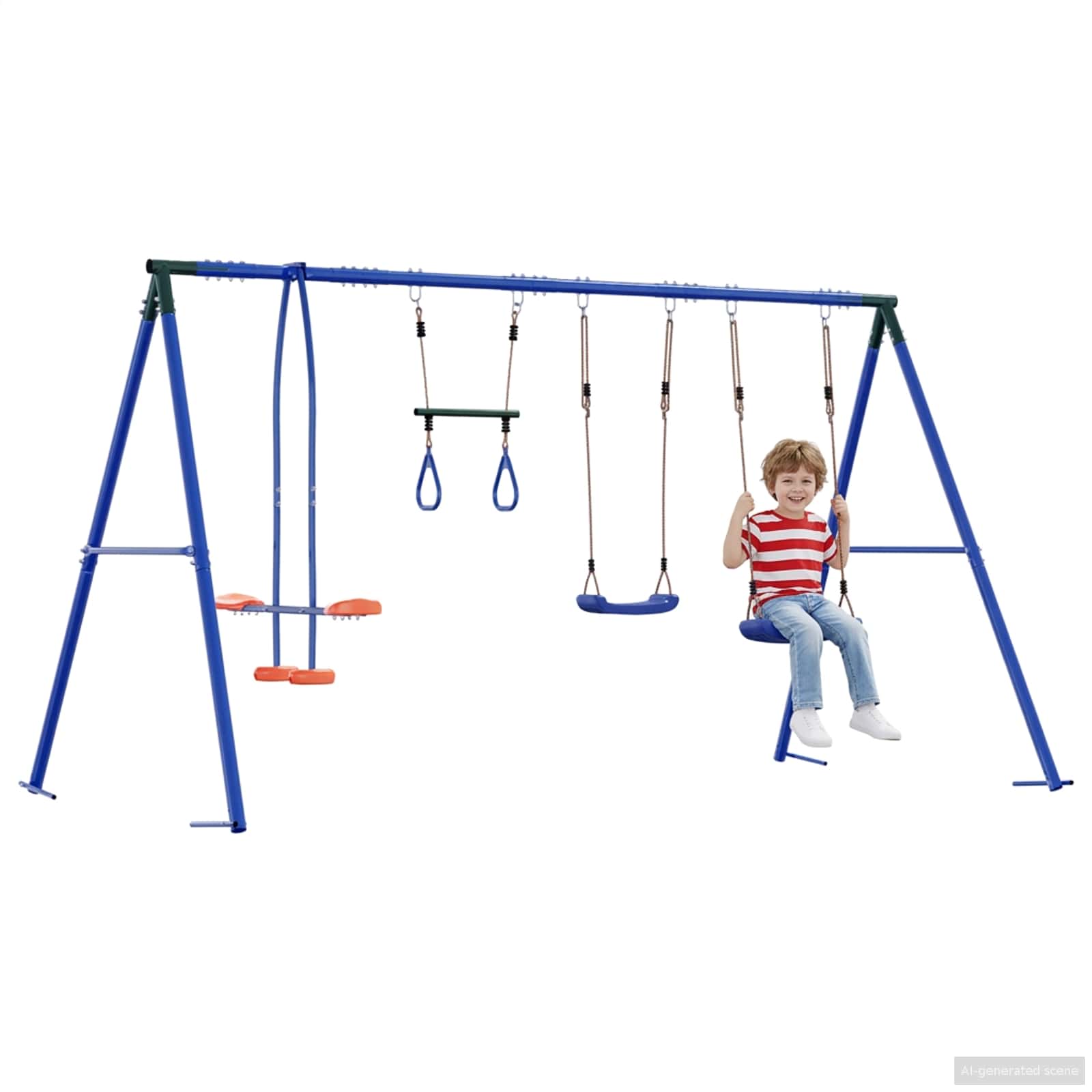 Set vanjskih ljuljački Šareni 330 x 185 x 185 cm Čelik i PE