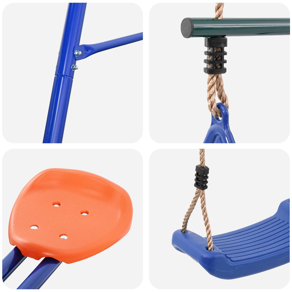 Set vanjskih ljuljački Šareni 263 x 185 x 185 cm Čelik i PE