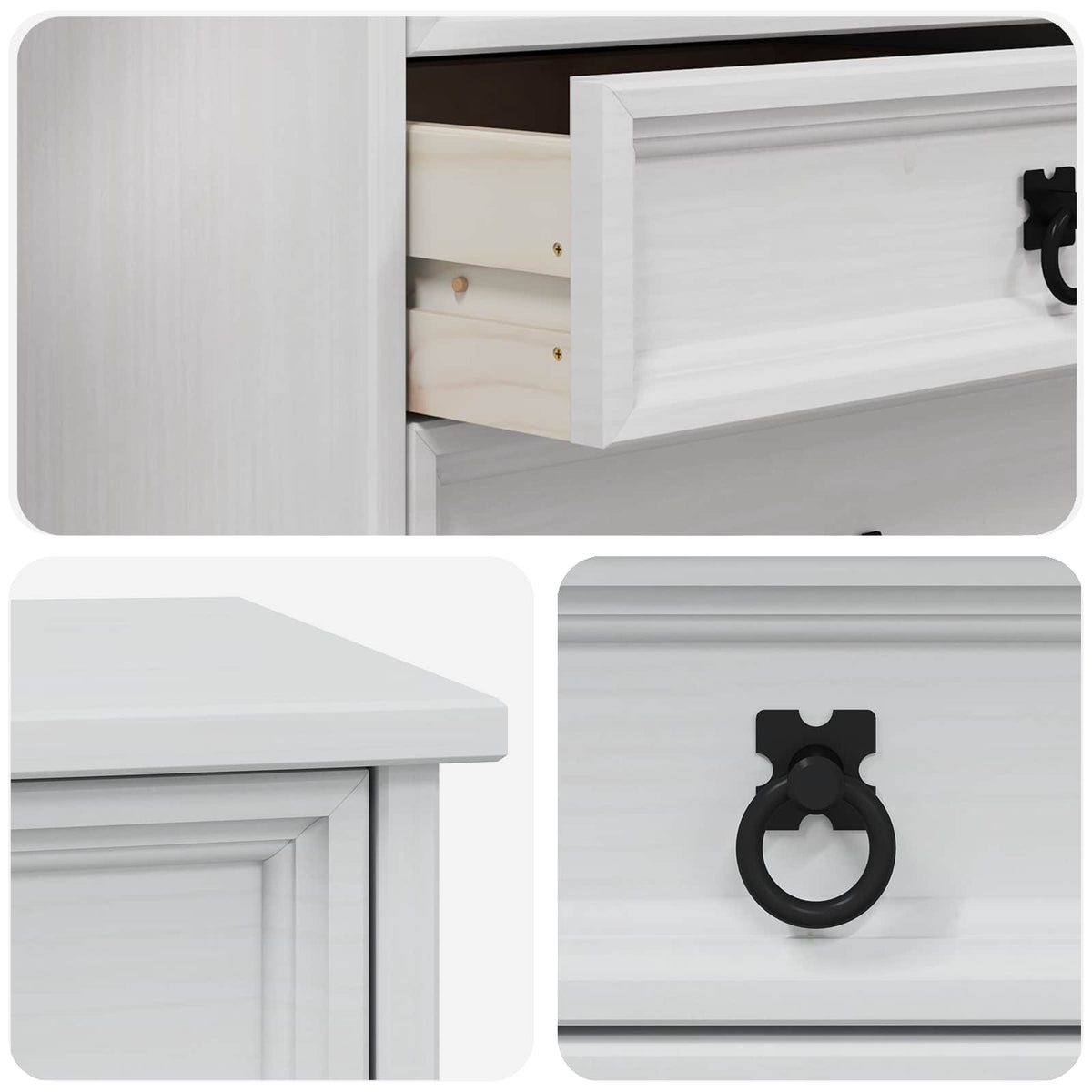 Pokretni ormar s ladicama CORONA Bijela