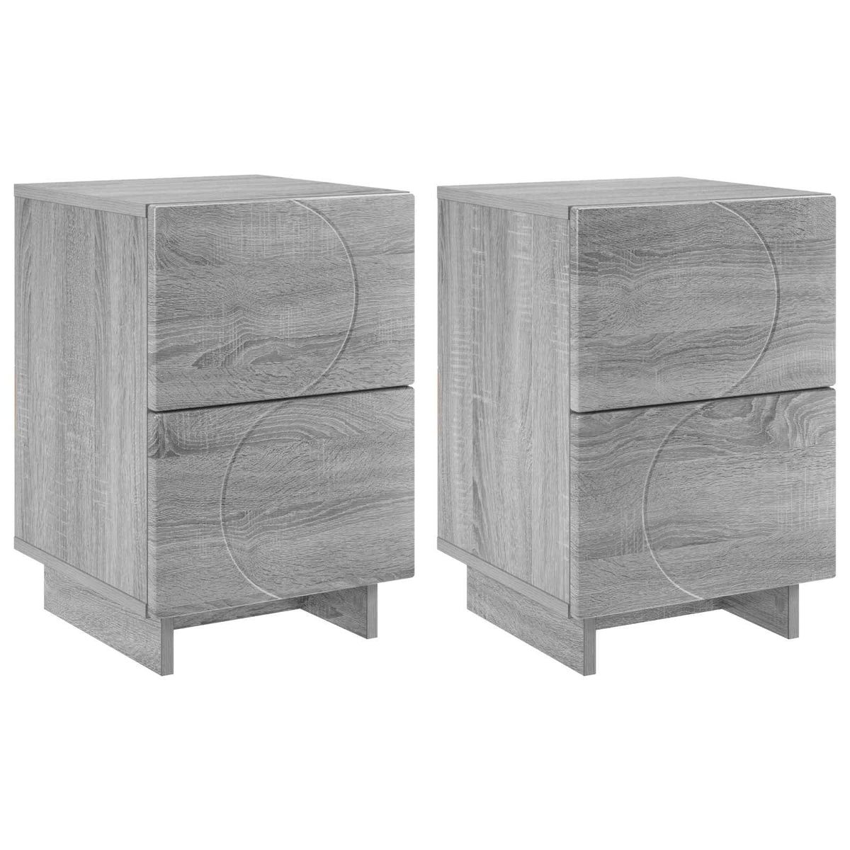 Noćni ormar 2 kom. Siva Sonoma 33,5 x 34,5 x 50 cm