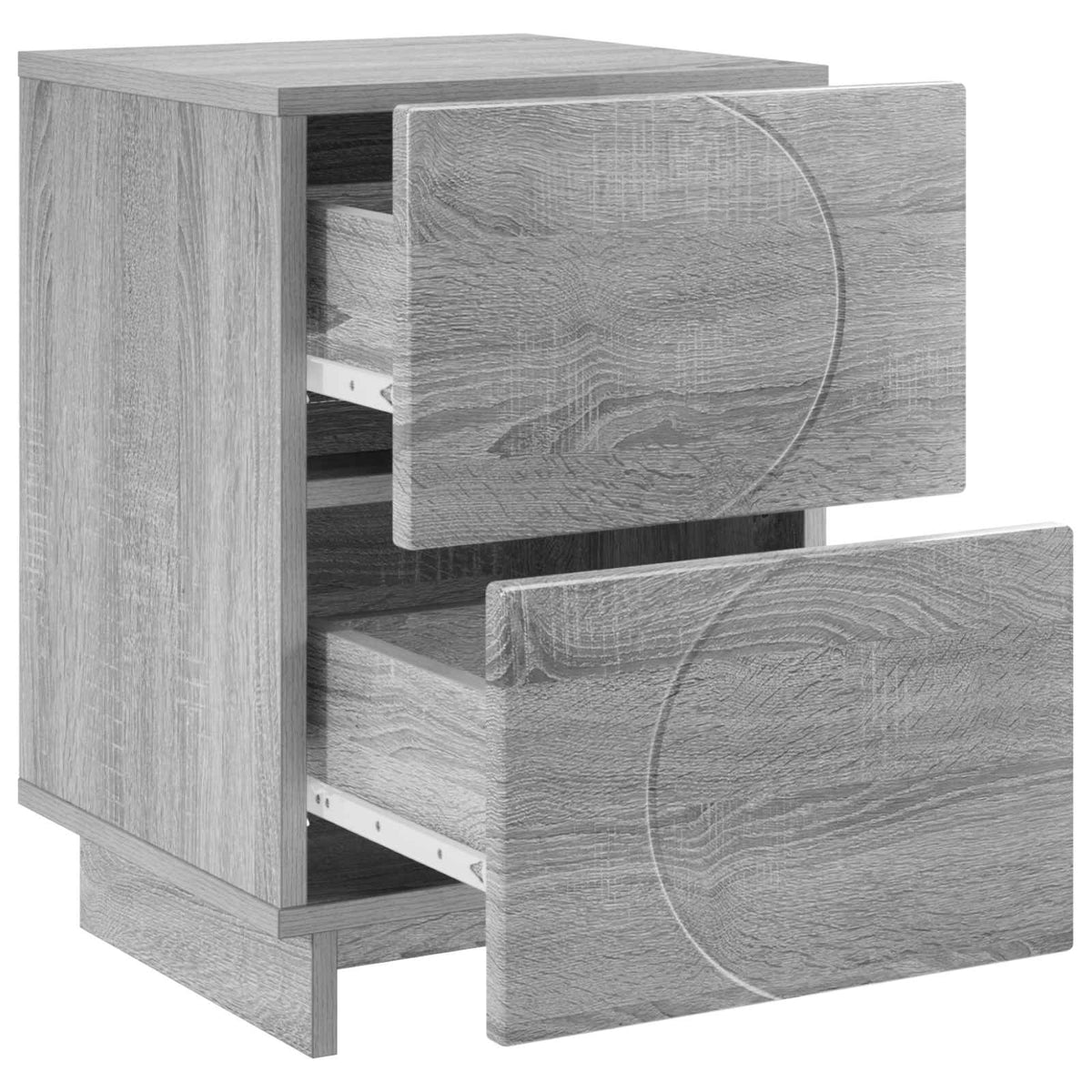 Noćni ormar 2 kom. Siva Sonoma 33,5 x 34,5 x 50 cm