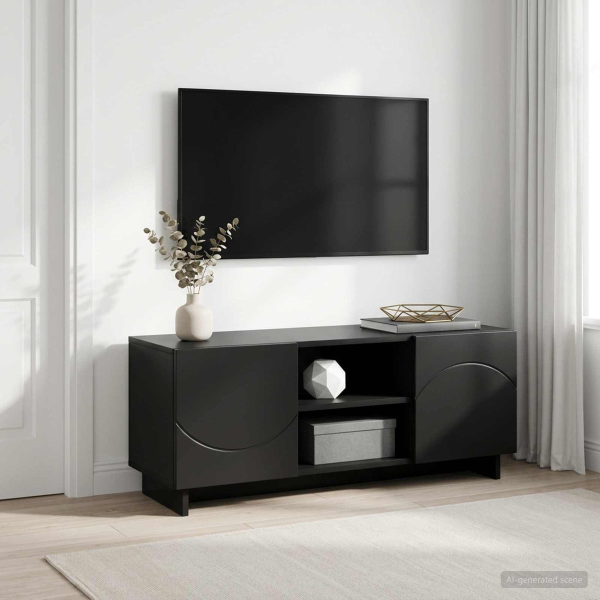 TV stalak 90 x 34,5 x 40 cm Crna Konstruirano drvo