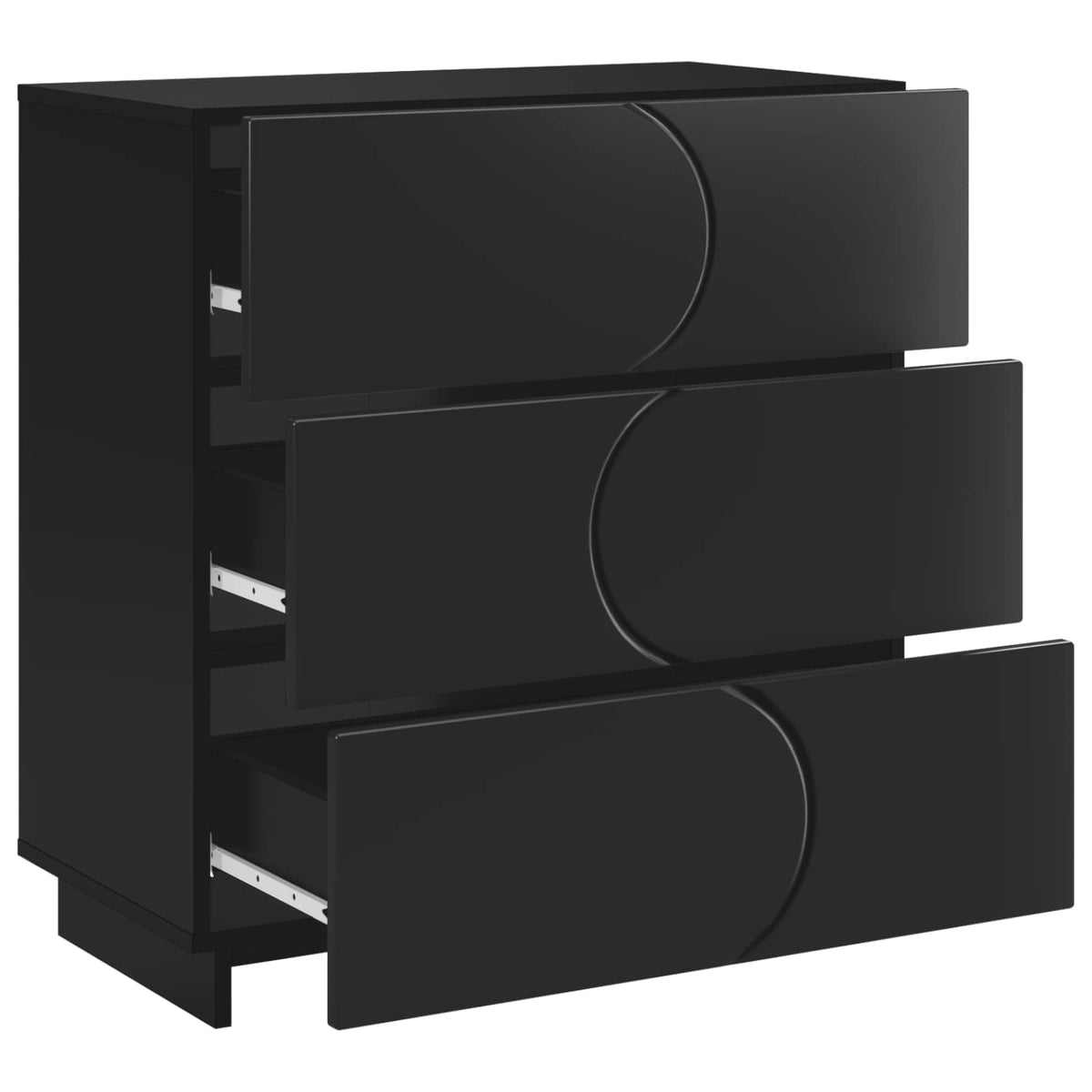 Komoda Crna 70 x 38 x 75 cm Konstruirano drvo