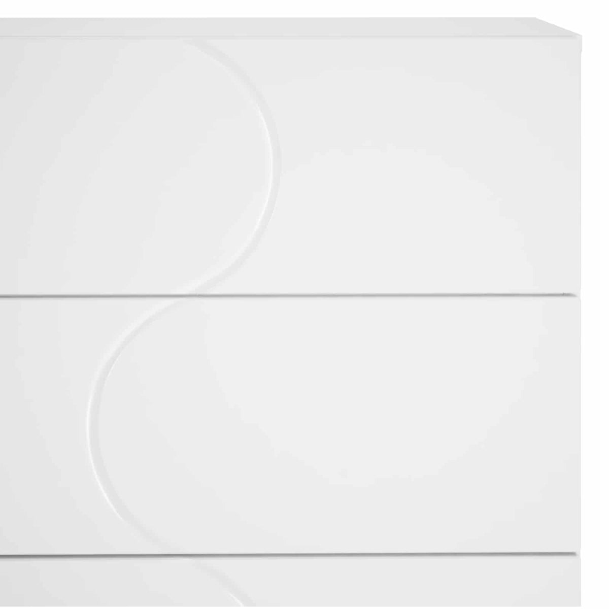 Komoda Bijela visokog sjaja 70 x 38 x 75 cm Konstruirano drvo