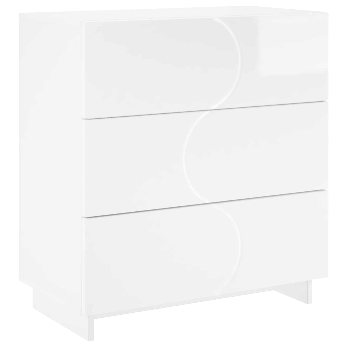 Komoda Bijela visokog sjaja 70 x 38 x 75 cm Konstruirano drvo