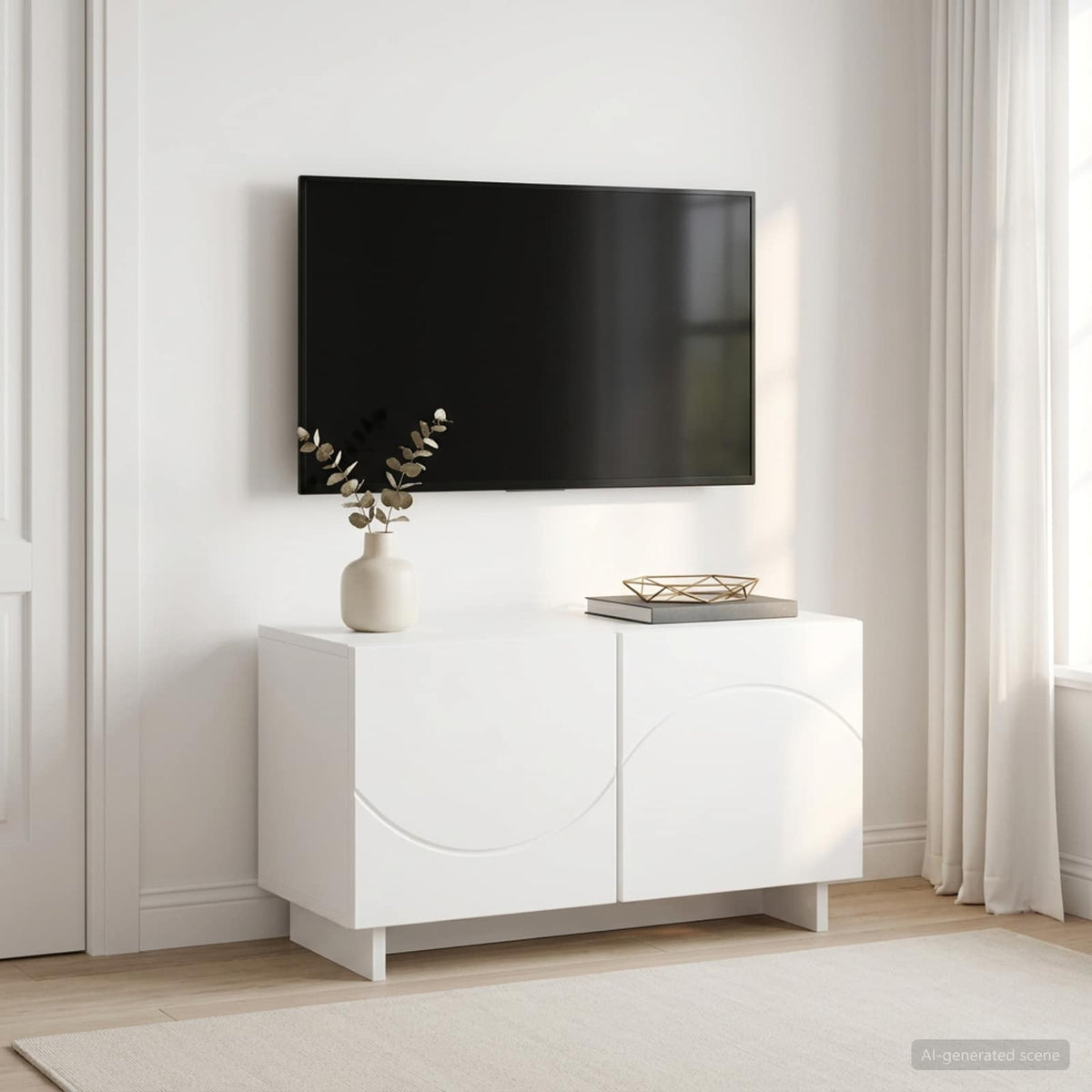 TV stalak 60 x 34.5 x 40 cm Bijela Konstruirano drvo