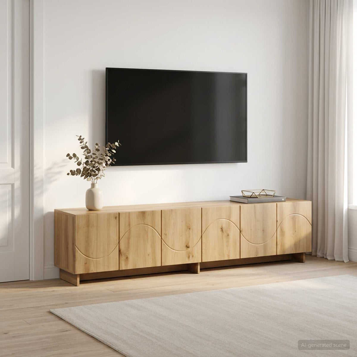 TV stalak 180 x 34,5 x 40 cm Hrast artisan Konstruirano drvo