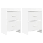 Noćni ormarići 2 pcs Bijela 40 x 30 x 60 cm Konstruirano drvo