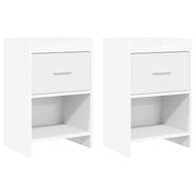 Noćni ormarići 2 pcs Bijela 40 x 30 x 60 cm Konstruirano drvo