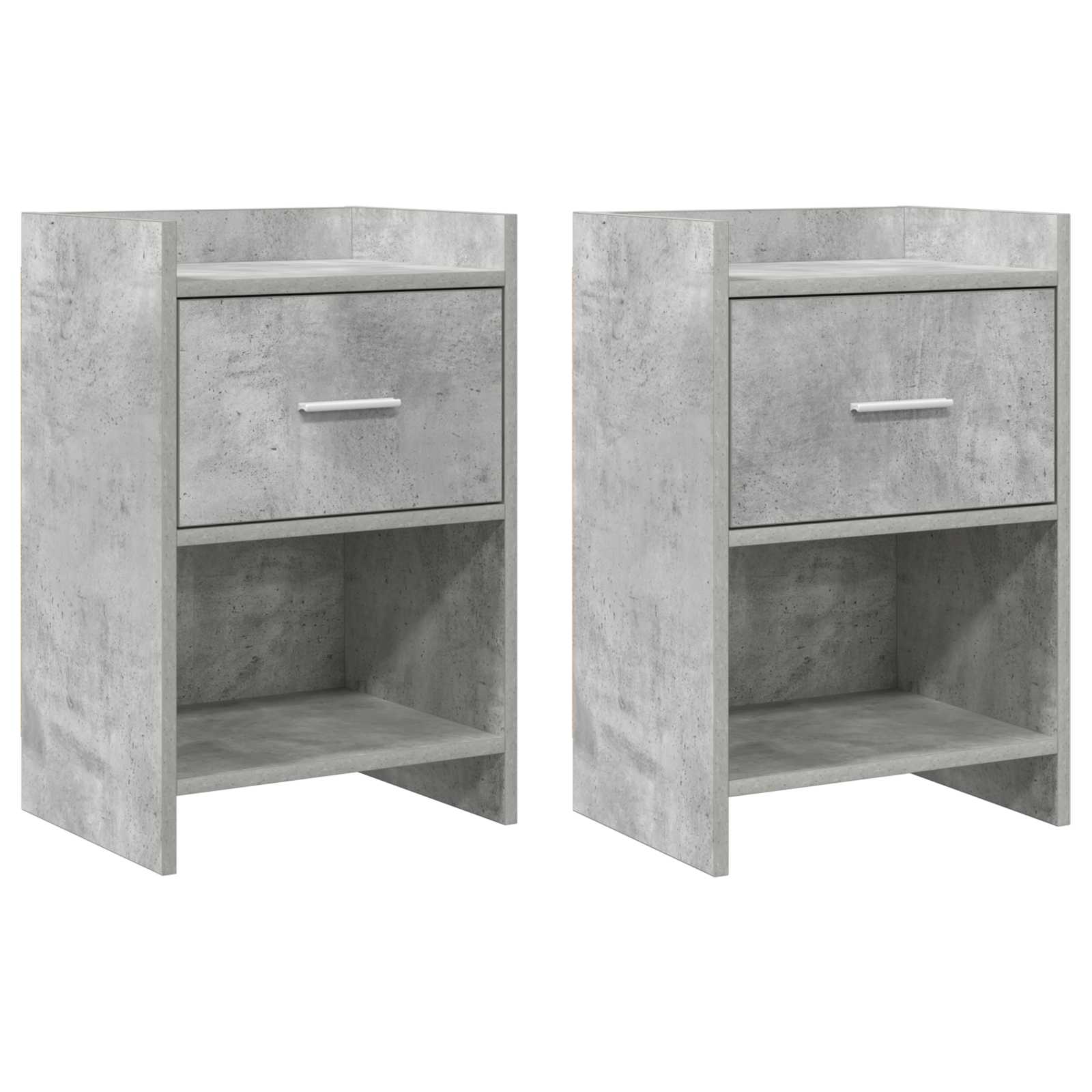 Noćni ormarići 2 pcs Betonska siva 40 x 30 x 60 cm