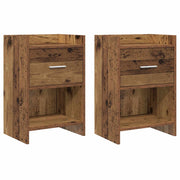Noćni ormarići 2 pcs Staro drvo 40 x 30 x 60 cm