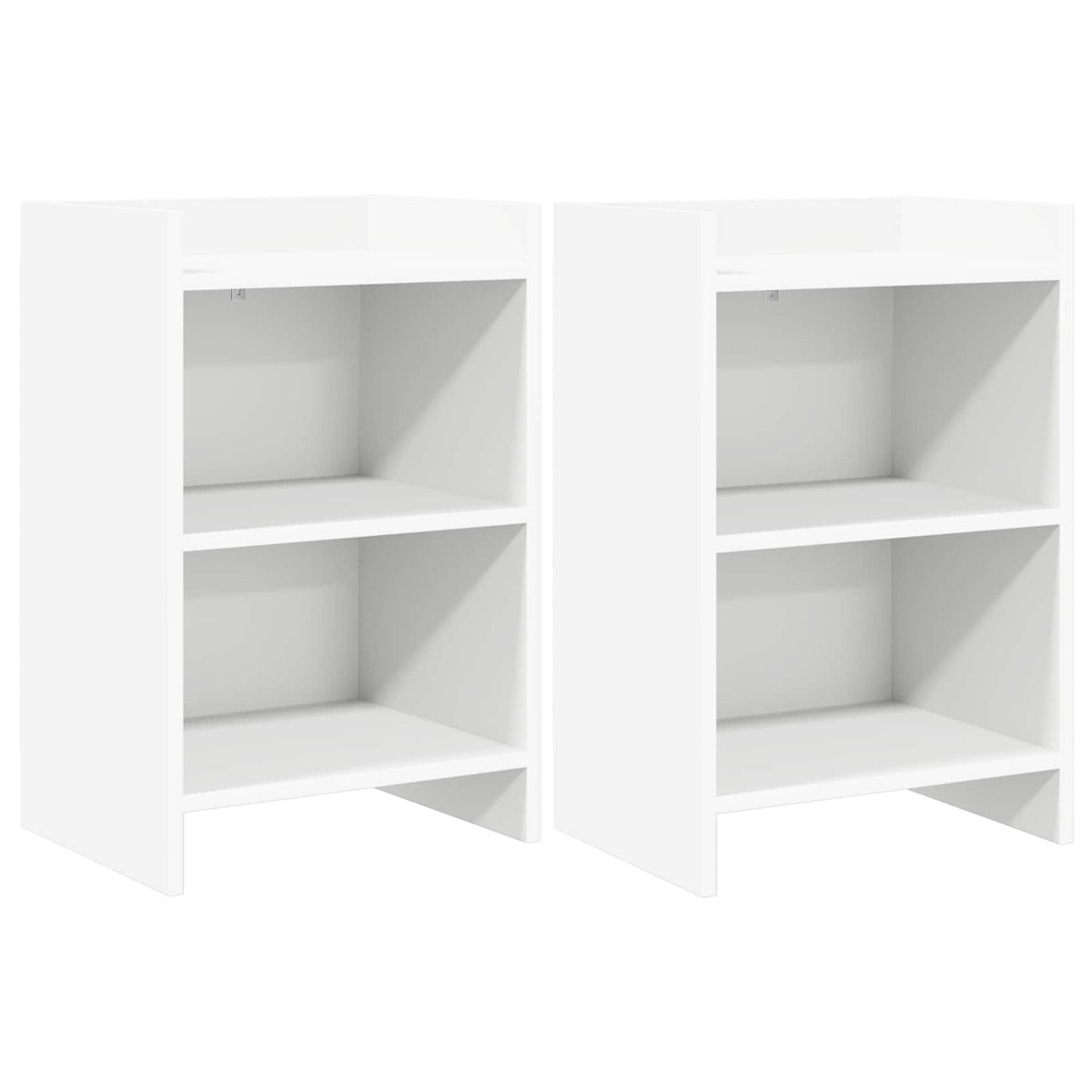 Noćni ormarići 2 pcs Bijela 40 x 30 x 60 cm Konstruirano drvo