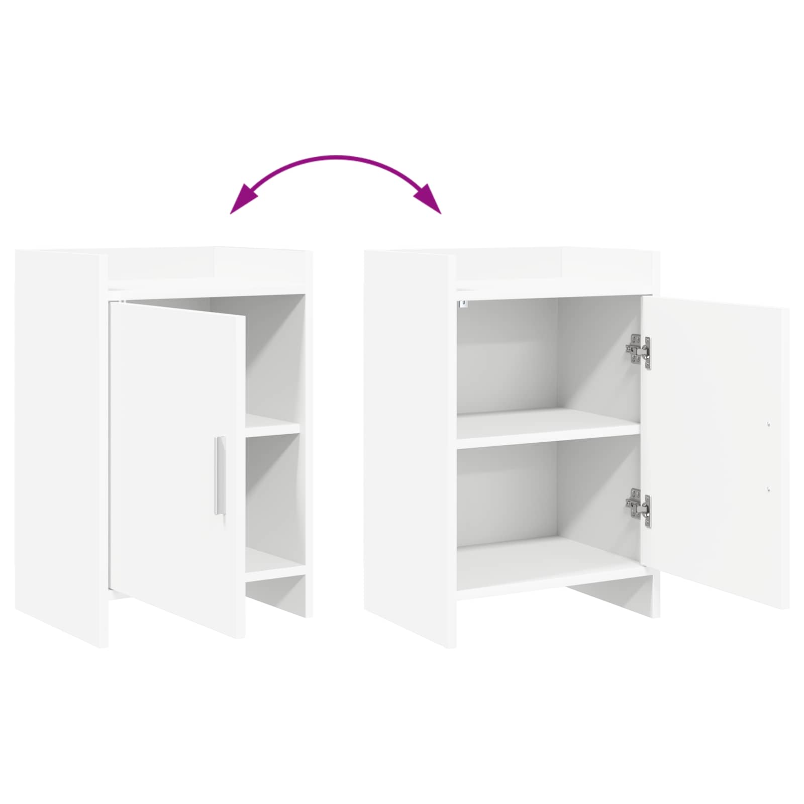 Noćni ormarići 2 pcs Bijela 40 x 30 x 60 cm Konstruirano drvo