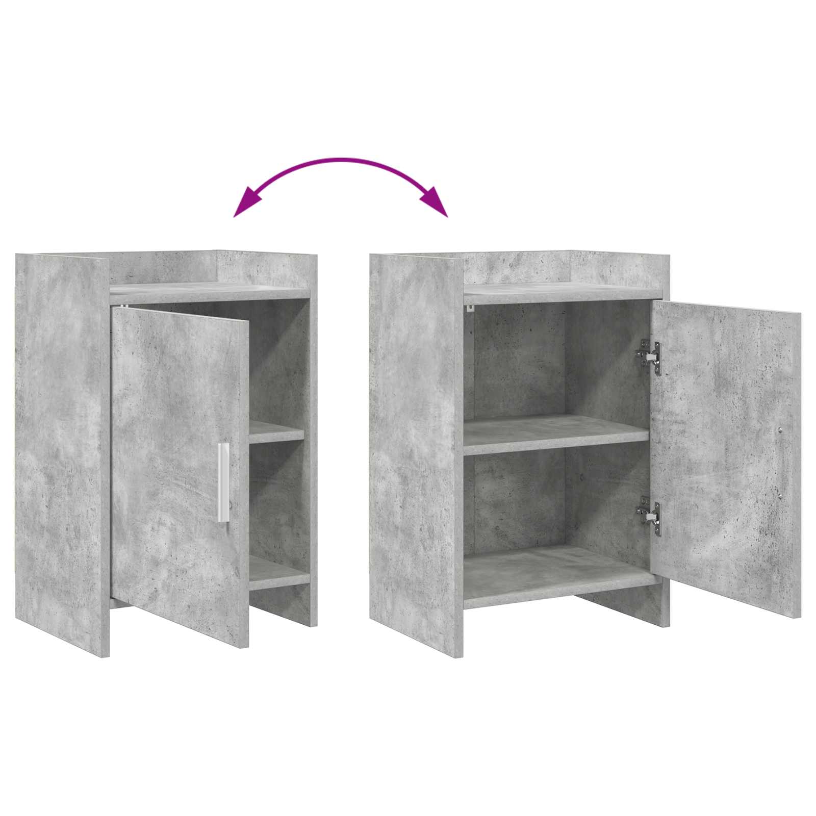 Noćni ormarići 2 pcs Betonska siva 40 x 30 x 60 cm