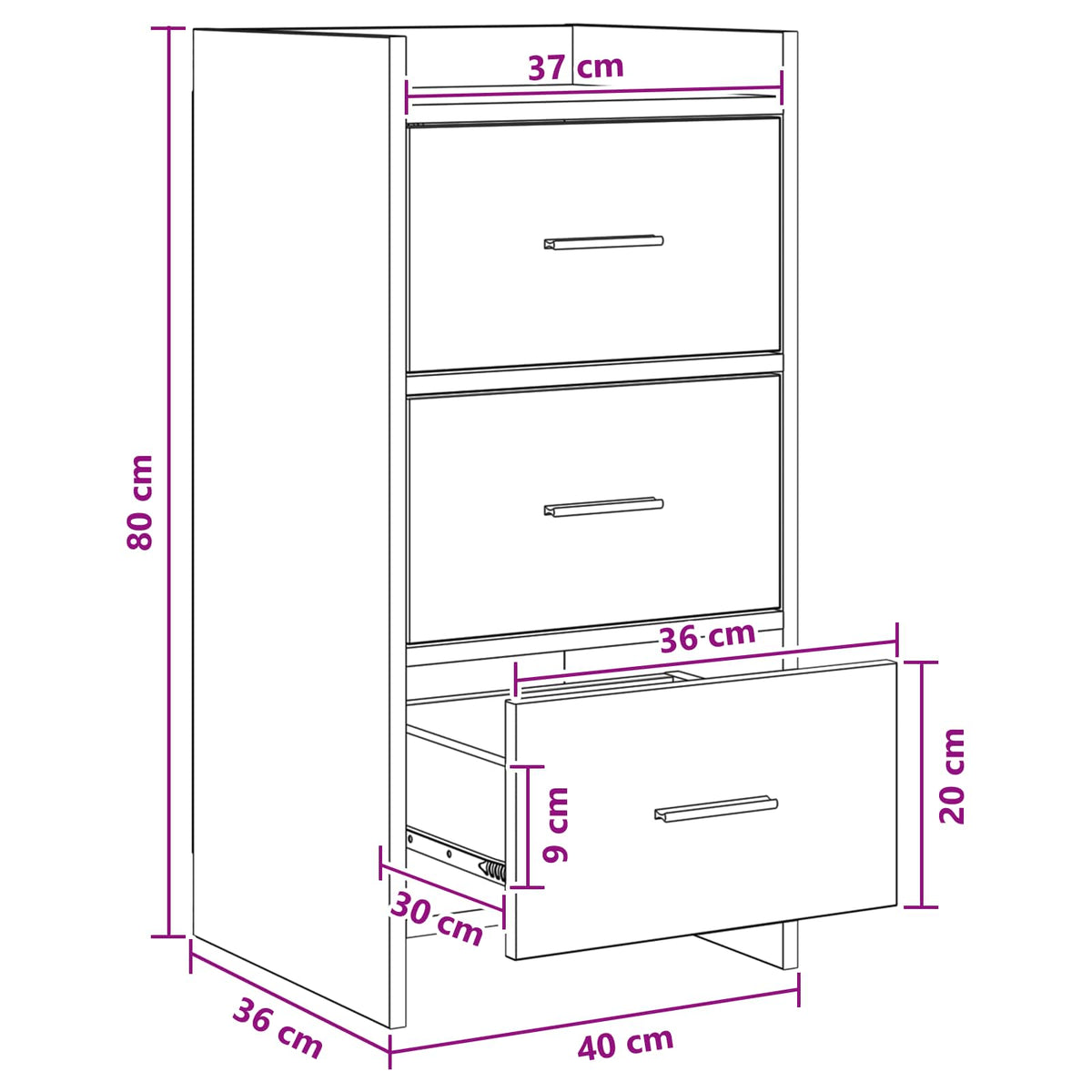 Kreveta Betonska siva 40 x 36 x 80 cm Konstruirano drvo