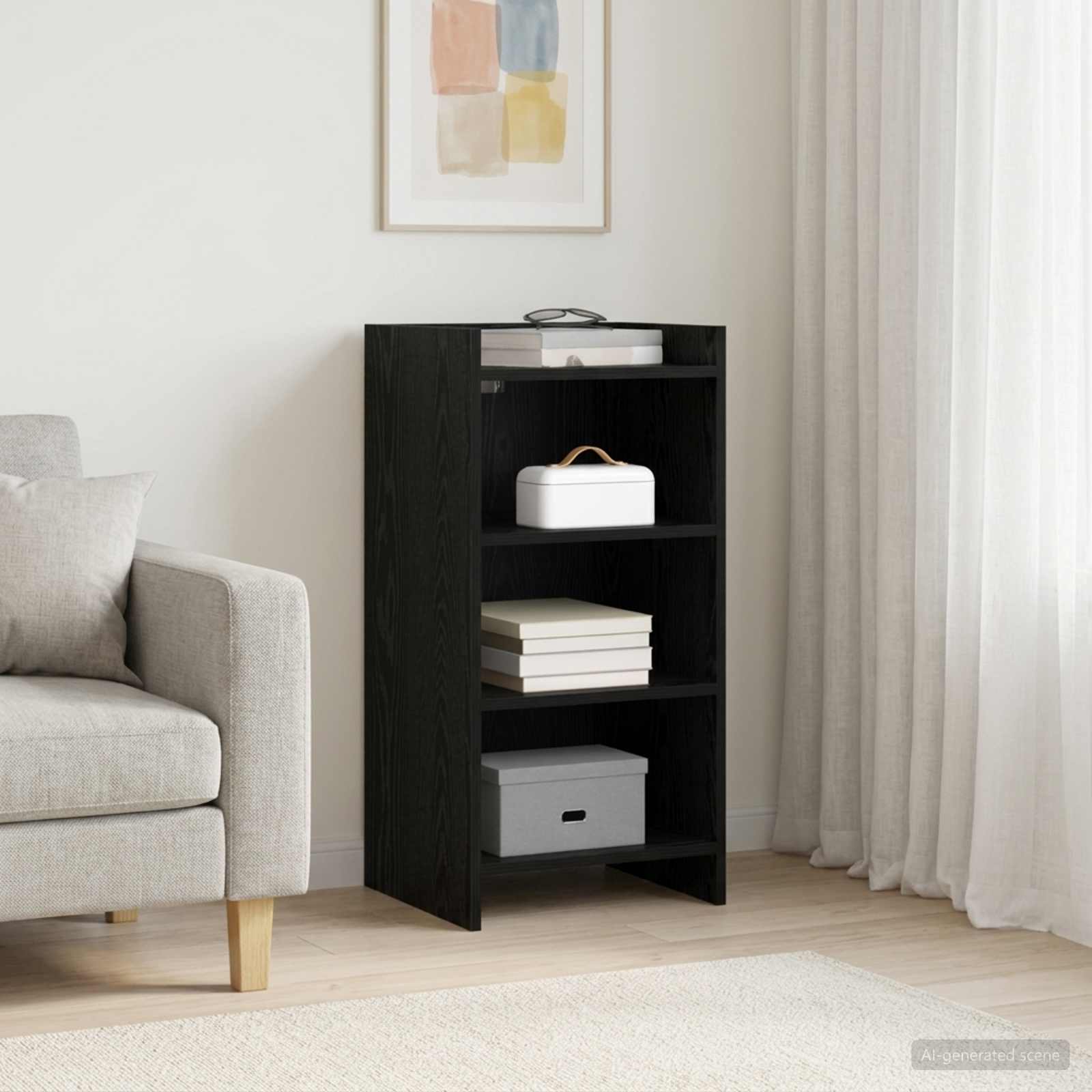 Kreveta Crni hrast 40 x 36 x 80 cm Konstruirano drvo