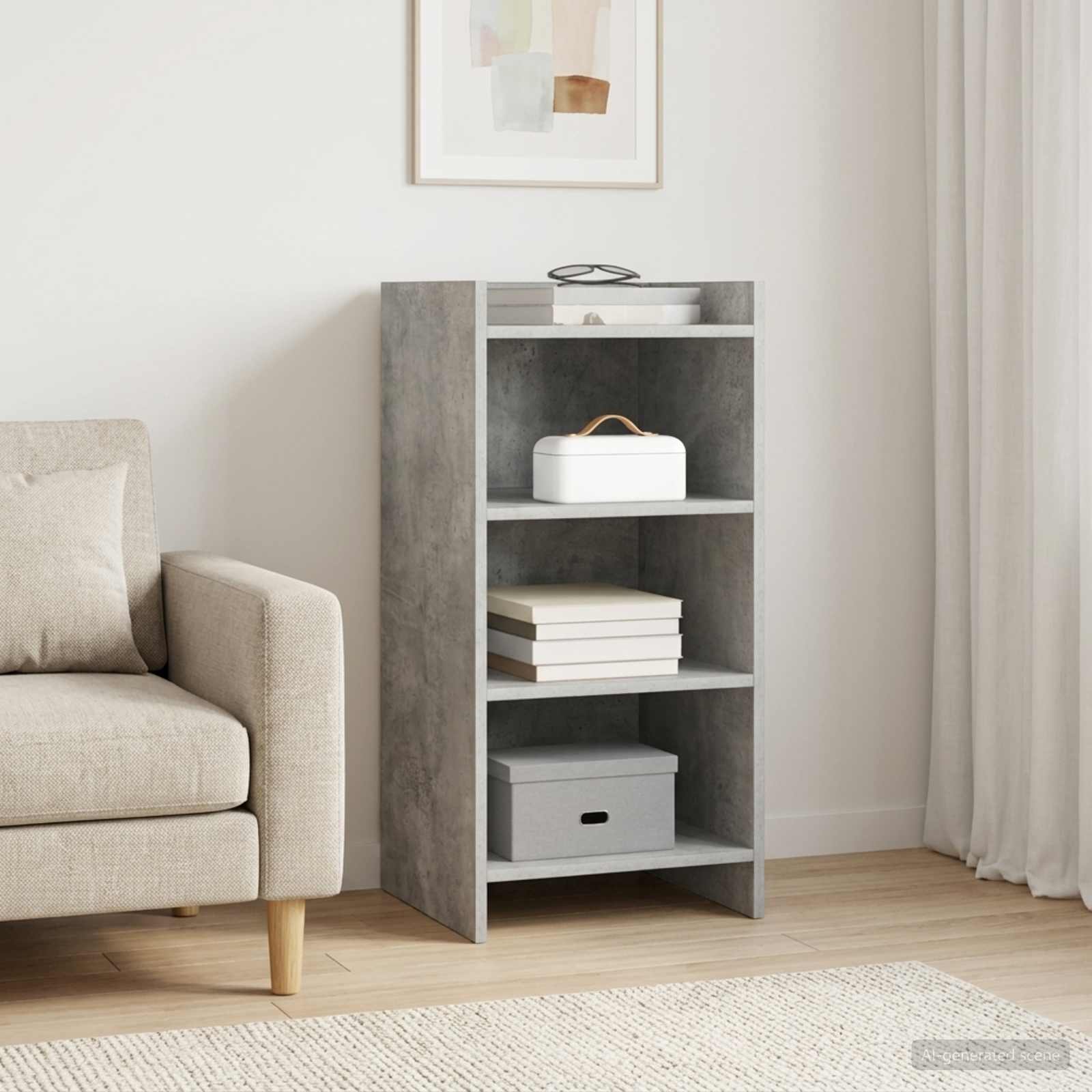 Kreveta Betonska siva 40 x 36 x 80 cm Konstruirano drvo