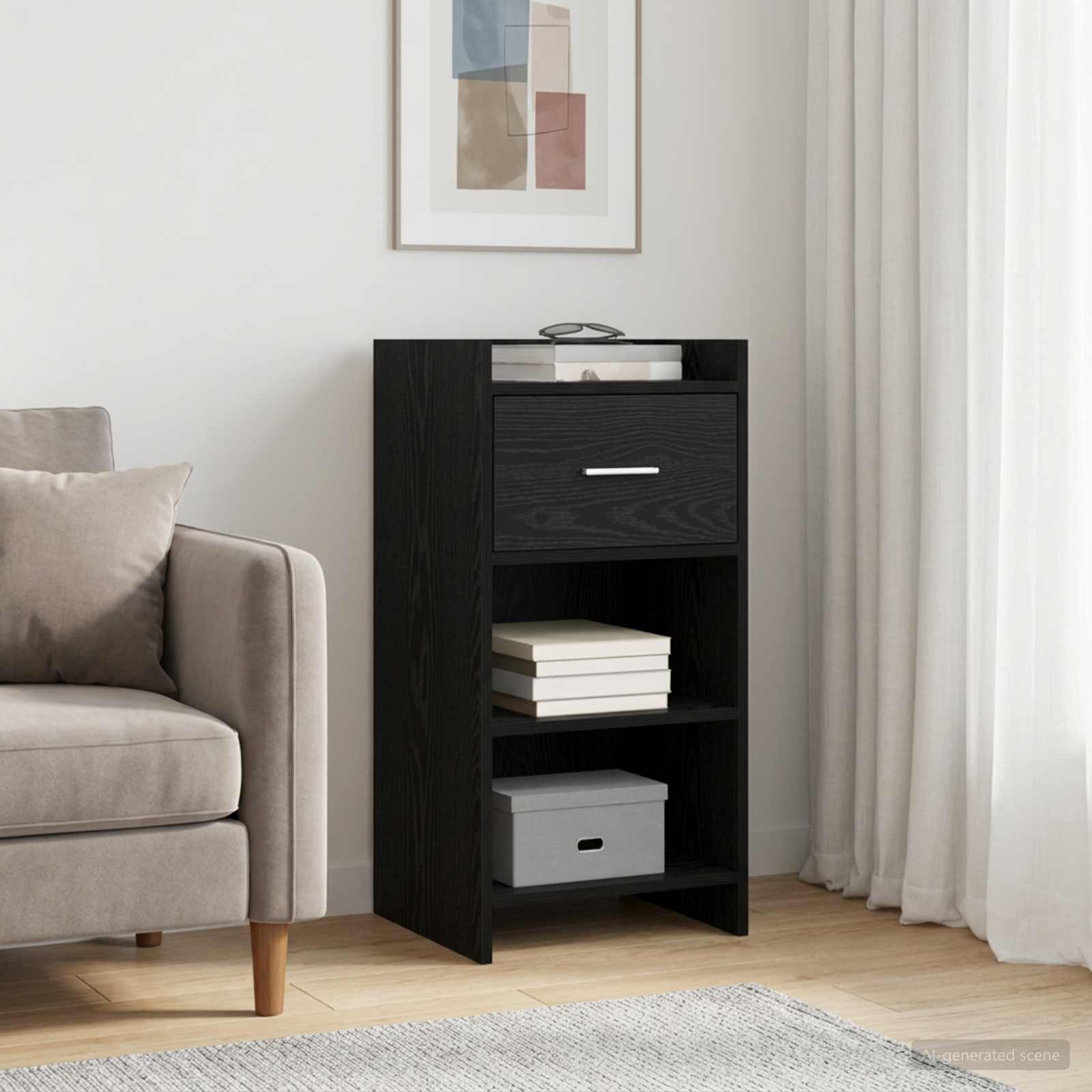 Kreveta Crni hrast 40 x 36 x 80 cm Konstruirano drvo